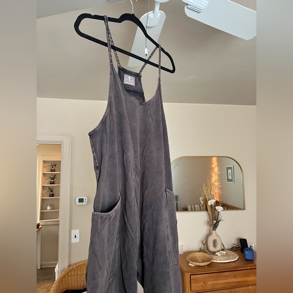 Free people hot shot onesie washed black